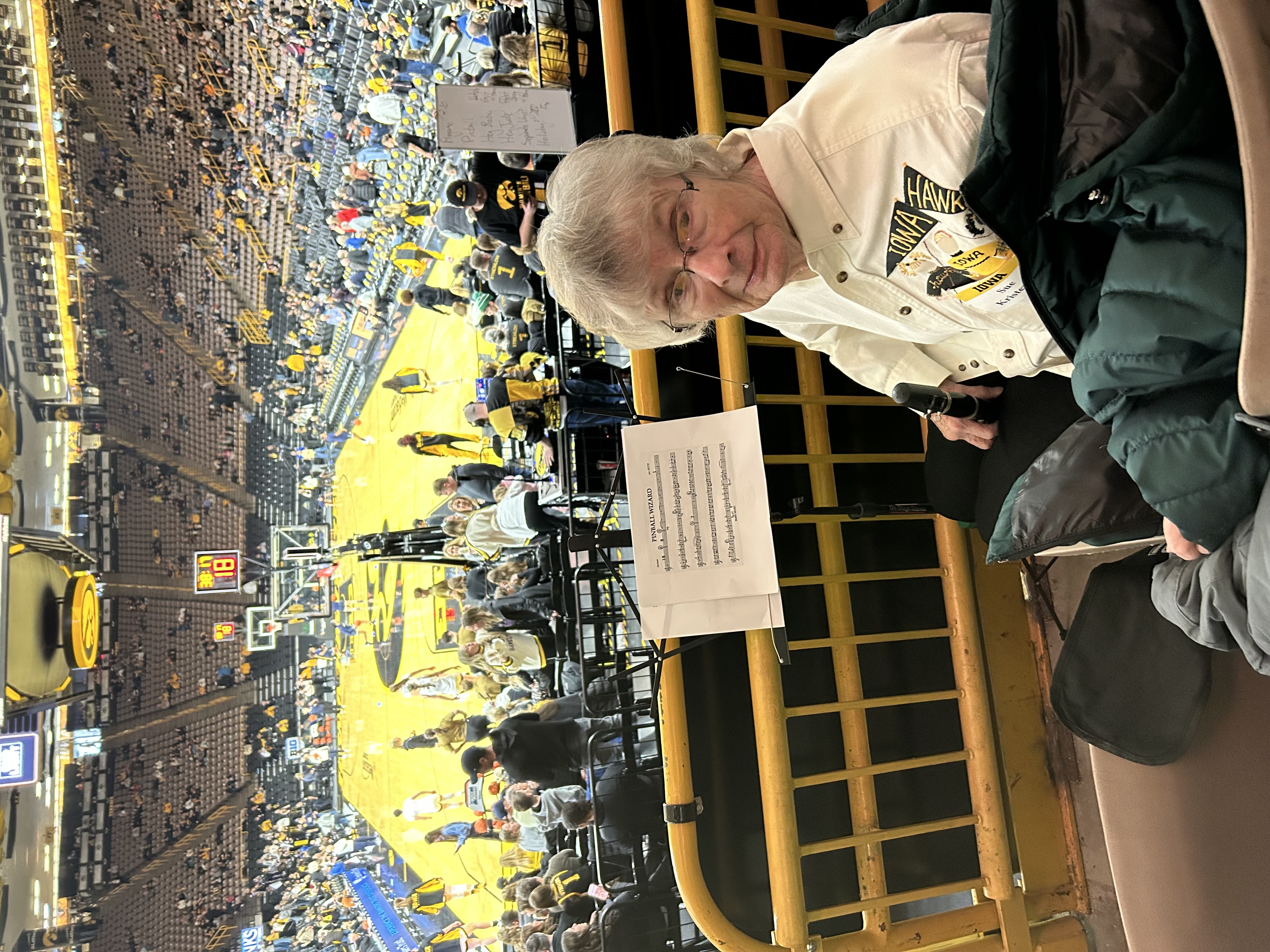 Sue K with Alumni Band