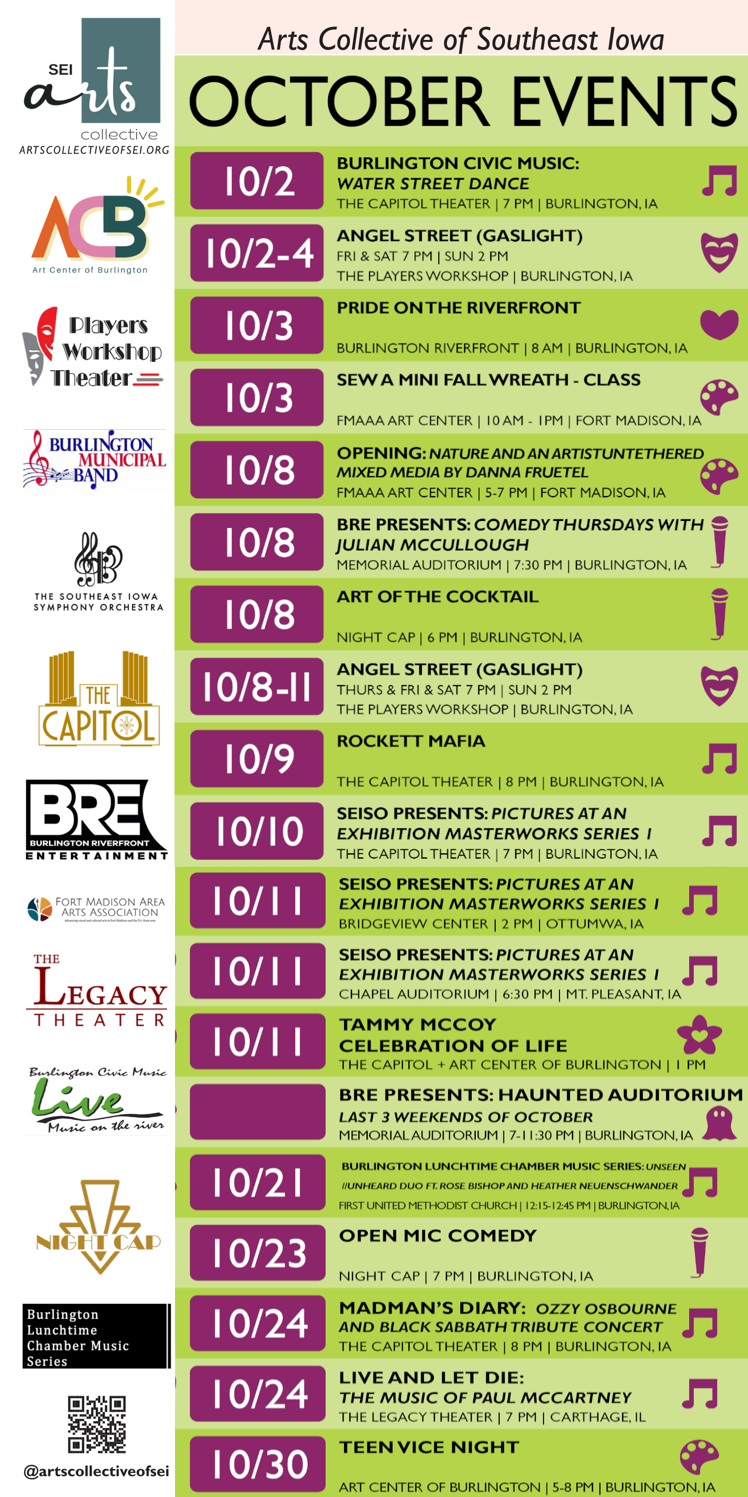 arts collective calendar